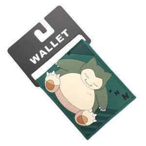 Snorlax Pokémon Green Bifold Wallet Embossed PU Leather Card Holder